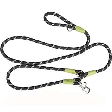 Hands Free Dog Leash 7.5ft Rope Crossbody Dog Leash Reflective for Large Medium Dogs Walking, Joggin...