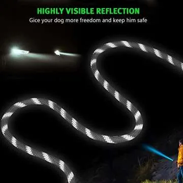 Hands Free Dog Leash 7.5ft Rope Crossbody Dog Leash Reflective for Large Medium Dogs Walking, Jogging and Running