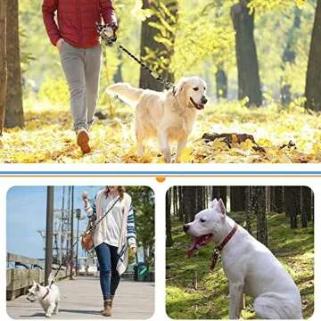 Hands Free Dog Leash 7.5ft Rope Crossbody Dog Leash Reflective for Large Medium Dogs Walking, Jogging and Running
