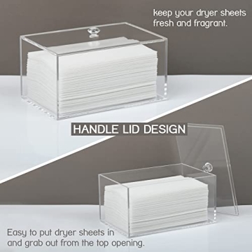 Acrylic Dryer Sheet Holder Stylish Laundry Organizer
