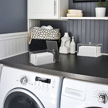 Acrylic Dryer Sheet Holder Stylish Laundry Organizer