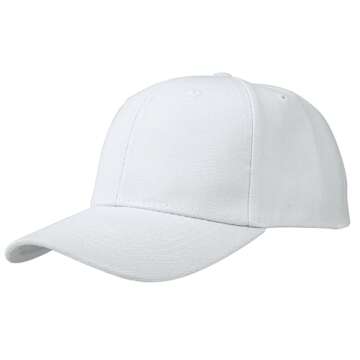 Gelante Plain Blank Baseball Caps - Adjustable 12 Pack in White