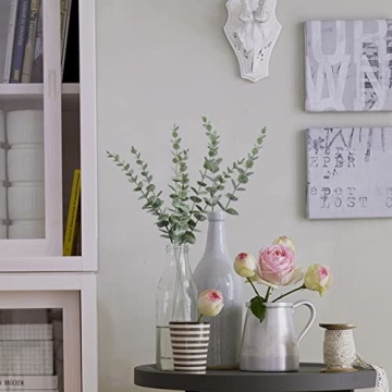 Tiyard 18pcs Realistic Artificial Eucalyptus Stems for Decor