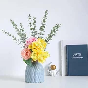 Tiyard 18pcs Realistic Artificial Eucalyptus Stems for Decor