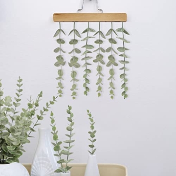 Tiyard 18pcs Realistic Artificial Eucalyptus Stems for Decor