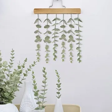 Tiyard 18pcs Realistic Artificial Eucalyptus Stems for Decor