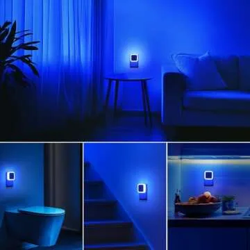 Sujeet Blue Night Lights 4 Pack Energy Efficient LED