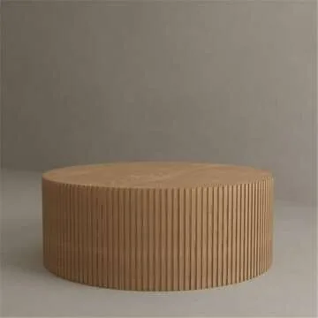 American Home Classic Finn Modern Solid Wood Coffee Table in Ash