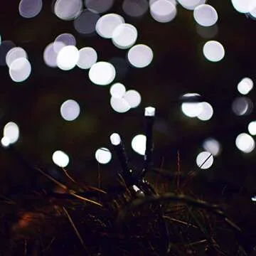 LALAPAO Solar String Lights 2 Pack, Outdoor Lights Total 400 LED 144FT Solar Christmas Lights, 8 Modes Solar Lights Oudoor Waterproof for Tree Patio Yard Garden Christmas Parties Decoration (White)