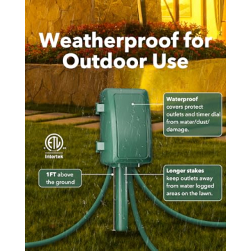 BN-LINK 6 Outlet Outdoor Timer for Effortless Lighting Control