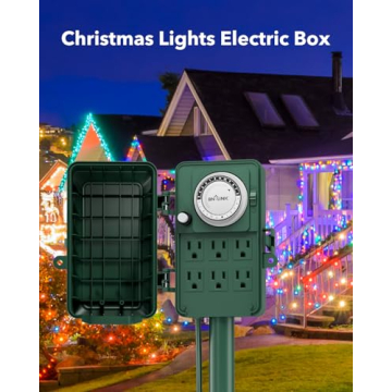 BN-LINK 6 Outlet Outdoor Timer for Effortless Lighting Control