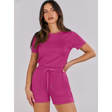 ANRABESS Summer Casual Dressy Women’s Romper 2025 Red Medium