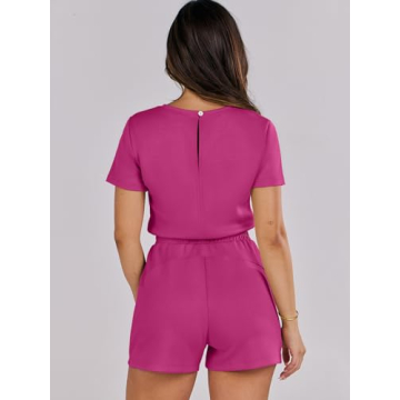 ANRABESS Summer Casual Dressy Women’s Romper 2025 Red Medium