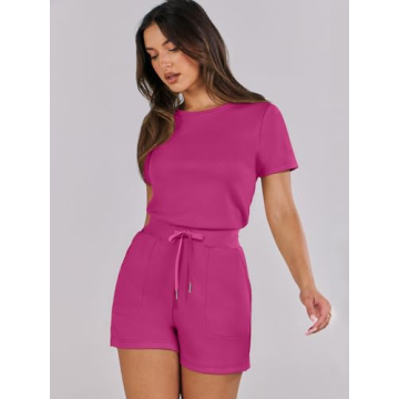 ANRABESS Summer Casual Dressy Women’s Romper 2025 Red Medium