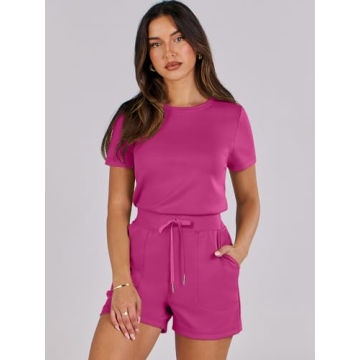 ANRABESS Summer Casual Dressy Women’s Romper 2025 Red Medium