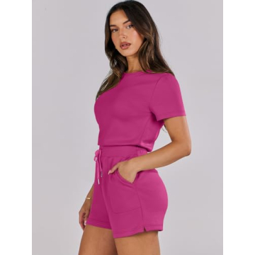 ANRABESS Summer Casual Dressy Women’s Romper 2025 Red Medium