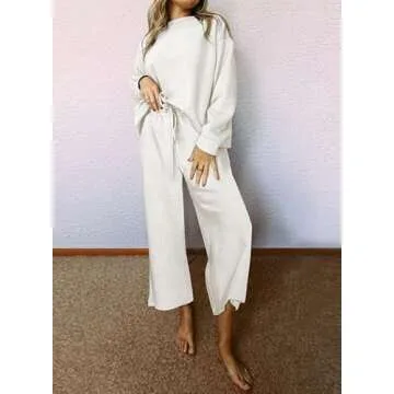 SHEWIN Two Piece Comfortable Sweat Suit Lounge Sets for Women