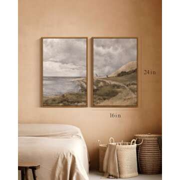 InSimSea Vintage Coastal Wall Art - Set of 2 Canvas Prints
