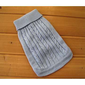 FAMI Dog Clothes Dogs Sweater Soft Puppies Clothing Winter Puppy Sweaters Warm Outfit for Dogs Small XS S Cat Apparel (SkyBlue,X-Small)