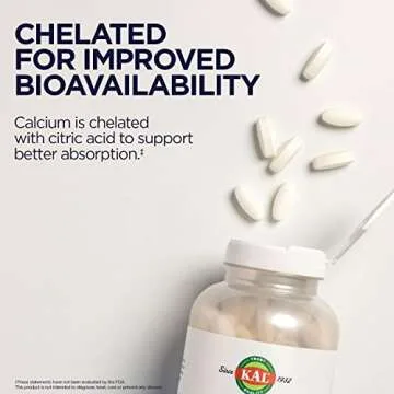 KAL Calcium Citrate 1000mg Supplements for Bone Health