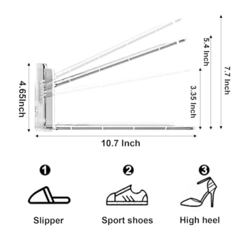CiBiZi Clear Shoe Slots Organizers - Space Saving Shoe Rack