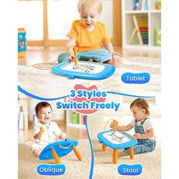 Seimome Toddlers Toys Ages 1-3, Magnetic Drawing Board, Toddler Boy Toys for 1 2 3 Years Old, Doodle...