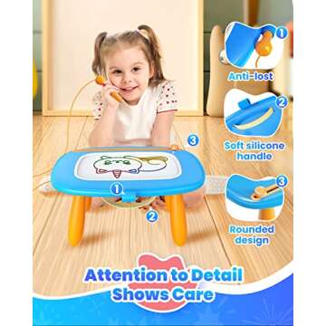 Seimome Magnetic Drawing Board for Toddlers 1-3