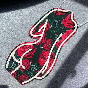 16.5x8.5 inch Lady Back Neon Sign Art Wall Lights for Beer Bar Club Bedroom Hotel Pub Cafe_Rose Wedding Birthday Party Gifts_Rose