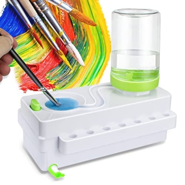 Paint Brush Cleaner with Drain & Brush Holder for Mess-Free Painting