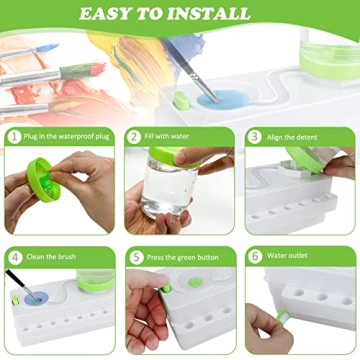 Innovative Paint Brush Cleaner for Easy Watercolor Painting