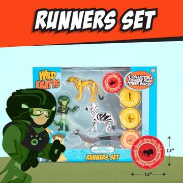 Wicked Cool Toys Wild Kratts Activate Creature Power Runners 4-Pack