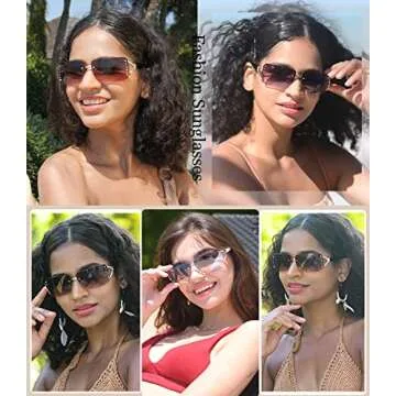 Dollger Rimless Y2K Sunglasses for Trendy Style