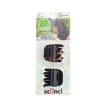 Scunci No-slip Grip Chunky Jaw Clips – 2 Pack for All Hair Types