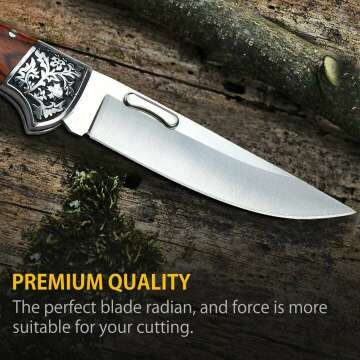 Elegant Folding Pocket Knife for Men with Back Lock