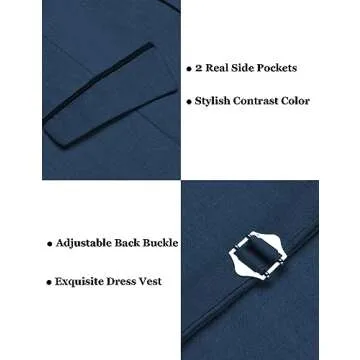 COOFANDY Men's Slim Fit Suit Vest for Weddings & Business