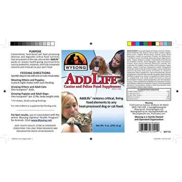 Wysong Addlife Canine/Feline Food Supplement For Dog/Cat - 9 Ounce Bottle