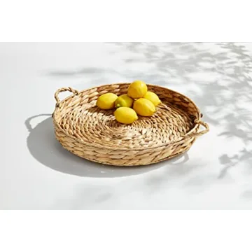 Mud Pie Hyacinth Tray Lazy Susan for Elegant Entertaining