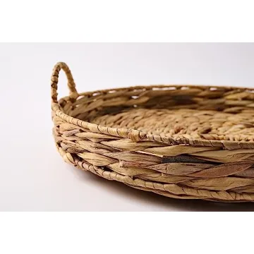 Mud Pie Hyacinth Tray Lazy Susan for Elegant Entertaining