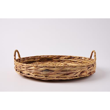 Mud Pie Hyacinth Tray Lazy Susan for Elegant Entertaining