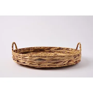 Mud Pie Hyacinth Tray Lazy Susan for Elegant Entertaining