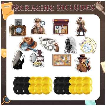 24 PCS Detective Hanging Swirl Decorations Detective Ceiling Streamers Hanging Decorations Detective...