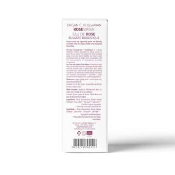 Alteya Organics Rose Water USDA Certified Organic Facial Toner, 17 Fl Oz/500mL Pure Bulgarian Rosa D...