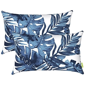 LVTXIII Outdoor/Indoor Lumbar Pillows, Decorative Patio Lumbar Cushions, Fluffy Water Repellent Gard...