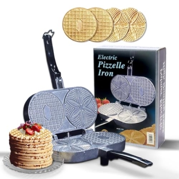 C. Palmer Pizzelle Iron Model 1000, Electric Pizelle Maker for Perfect Pizzelles, Housewarming Gift ...