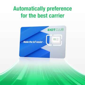 EIOTCLUB Data SIM Card Triple Play for 360 Days - No Contract, Support Unlocked Security Solar and H...