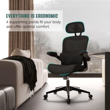 SUNNOW Mesh Office Chair with Adjustable Lumbar Support
