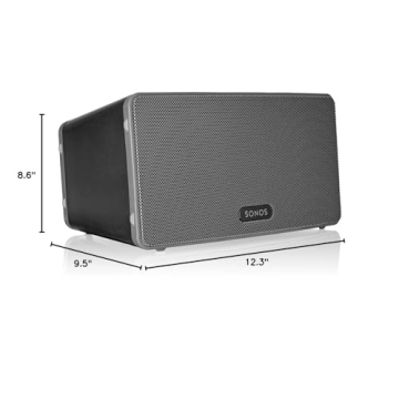 Sonos Play:3 – Mid-Sized Wireless Smart Home Speaker for Streaming Music, Amazon Certified and Works with Alexa. (Black)