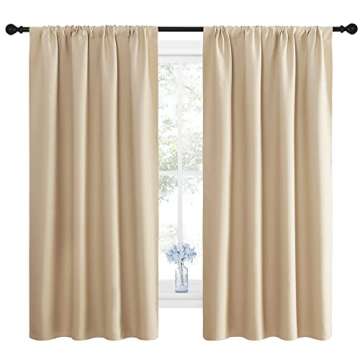 NICETOWN Room Darkening Curtains for Bedroom - Triple Weave Home Decoration Thermal Insulated Solid ...