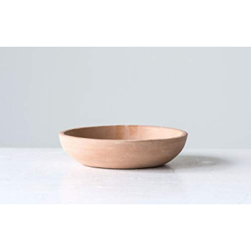 Creative Co-Op Small Orange Terracotta Bowl for Rustic Decor