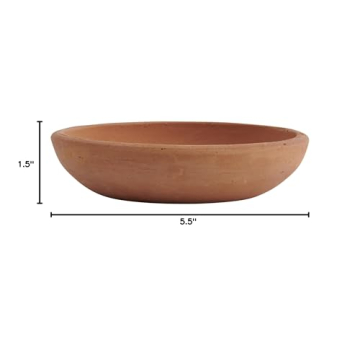 Creative Co-Op Small Orange Terracotta Bowl for Rustic Decor